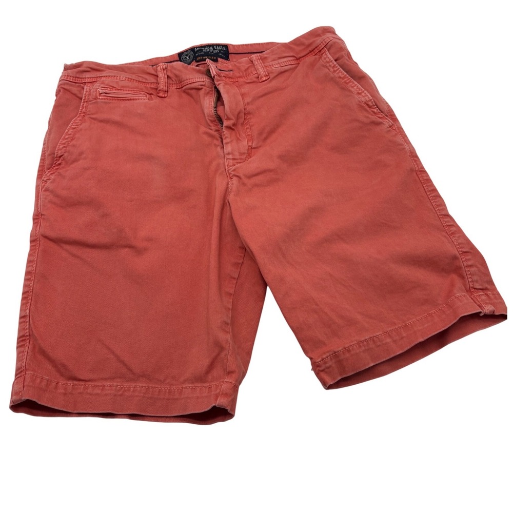 American Eagle Active Flex Shorts Mens 32 Pink Excellent Cotton Stretch Casual